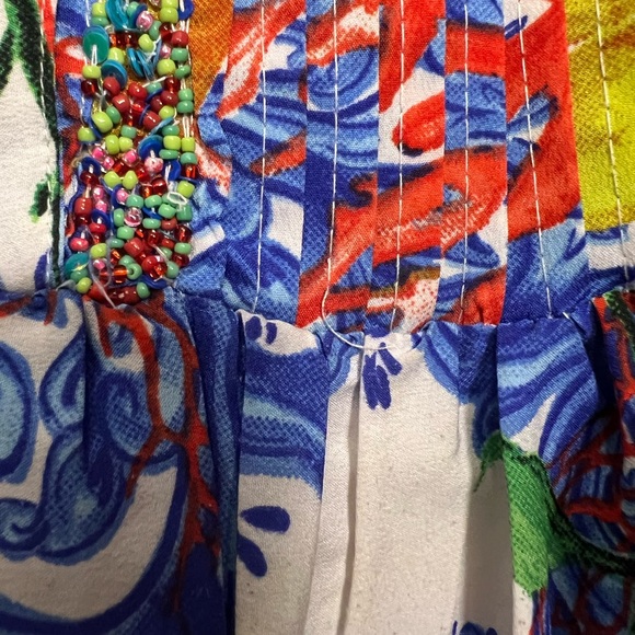 Antica Santoria by Giacomo Cinque Swimsuit Cover Up Tunic Top Size L - Picture 4 of 7